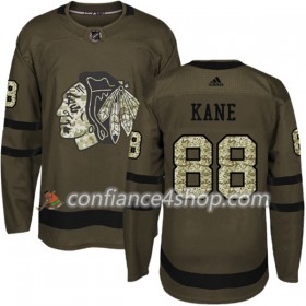 Adidas Maillot de Hockey Chicago Blackhawks Patrick Kane 88 2017-2018 Camo Vert Authentic - Homme